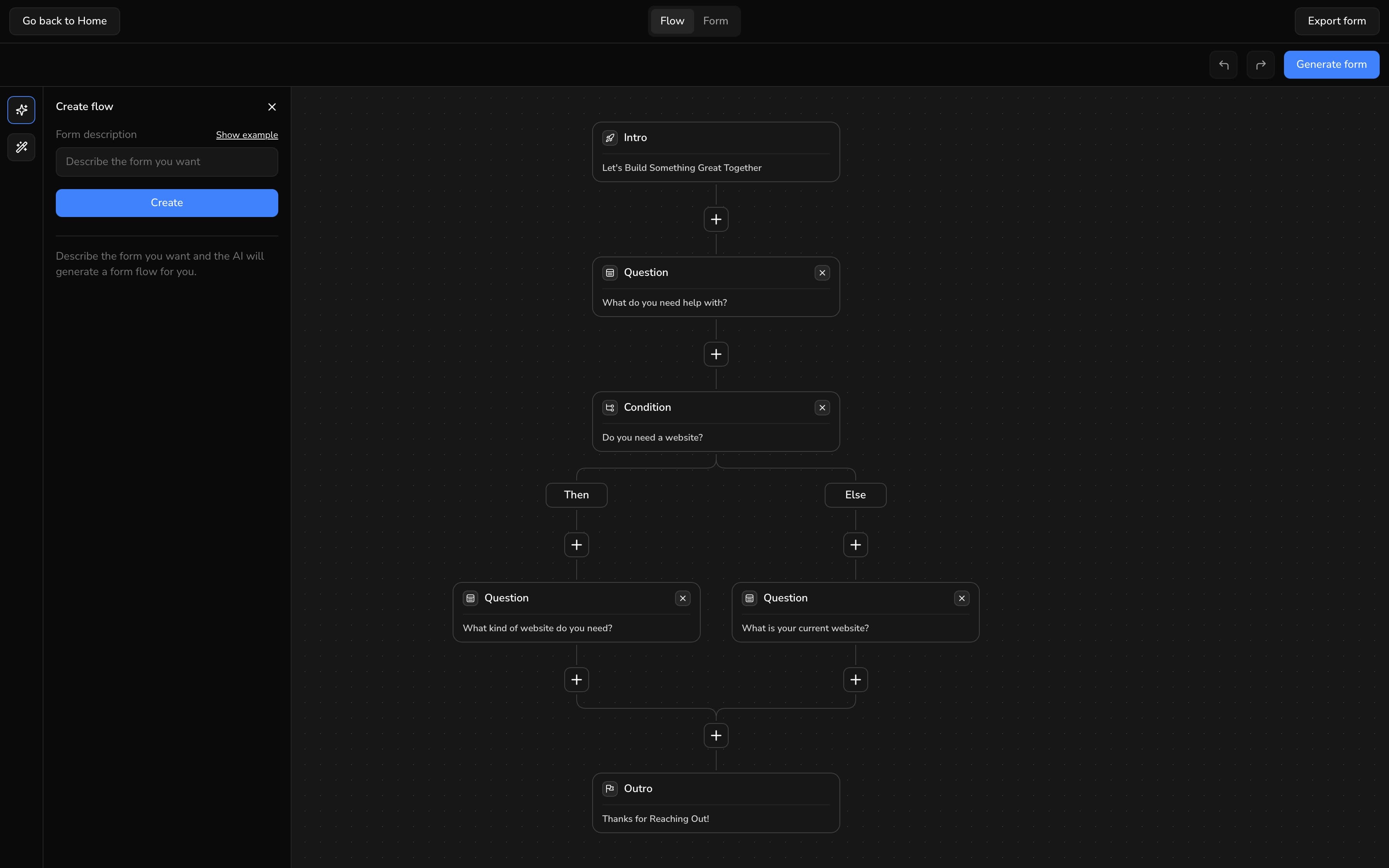 Formity UI screenshot